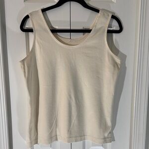 Land’s End? Classic Cream Women's Tank Top Size L
